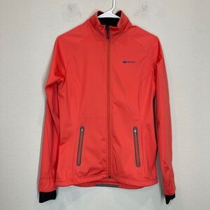 Sugoi Firewall 180 Jacket Women's M Orange Cycling Running Athletic Full Zip